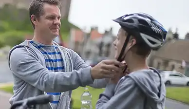 A young person supported by FACCS back on his bike
