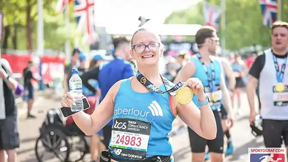 Jo, an Aberlour supporter, running a marathon to fundraise for Aberlour