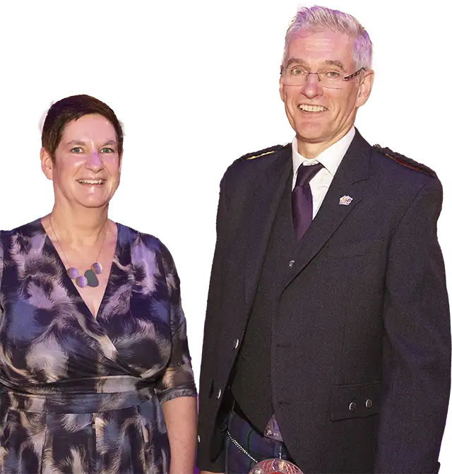 Justina Murray, Aberlour's CEO, and David Robb, Chair of the Board of Trustees