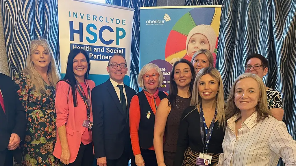 Aberlour and Inverclyde Health and Social Care Partnership staff at the launch of the new Intensive Family Support Service