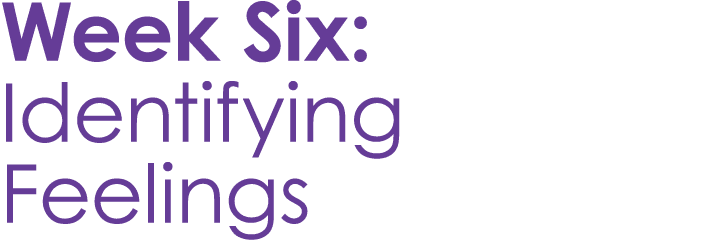 Week Six: Identifying Feelings